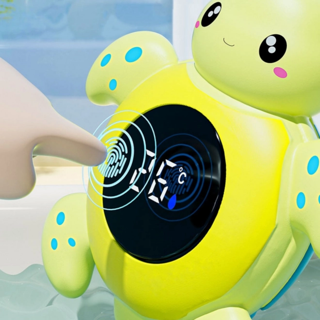 Termometro da bagno per bambini a forma di tartaruga 2 in 1 per la misurazione della temperatura dell'acqua e della stanza