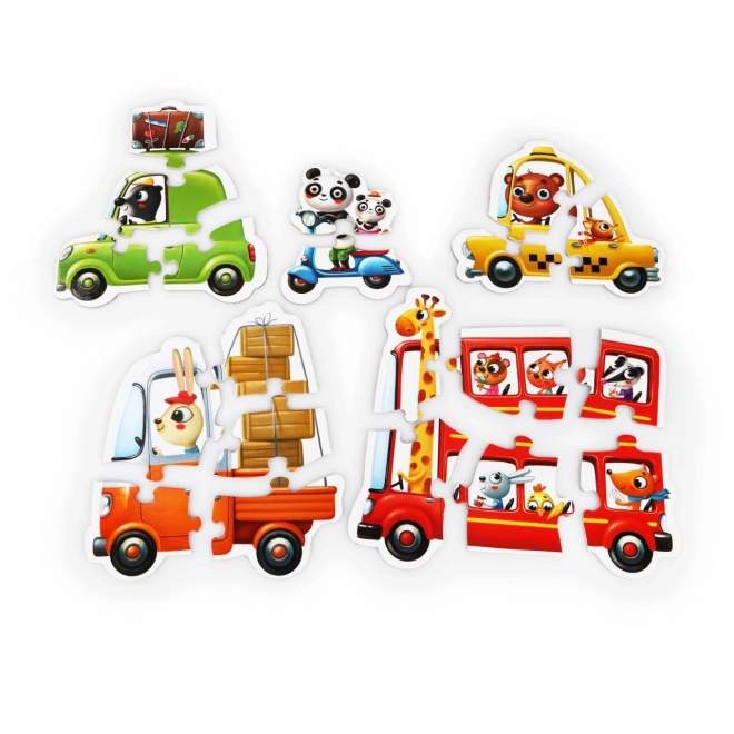 Puzzle Auto 5 in 1 per bambini