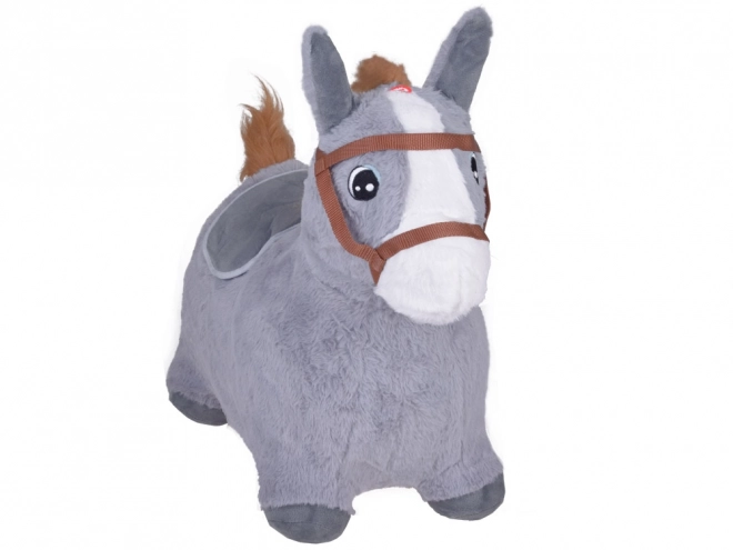 Cavallino Gonfiabile in Peluche per Bambini – Grigio