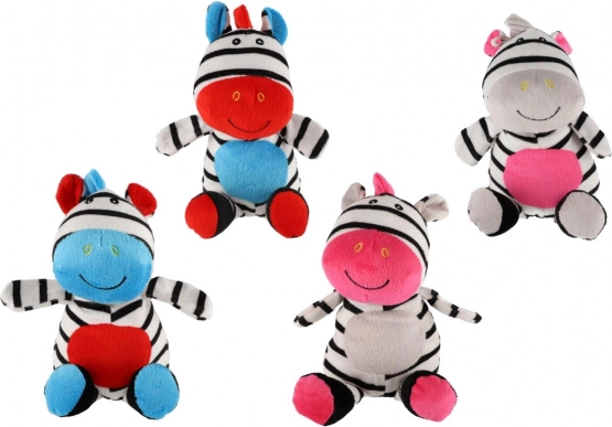 sonaglio in peluche zebra 24 cm, vari colori