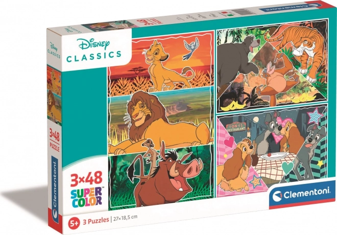 Puzzle Disney Animali 3x48 Pezzi