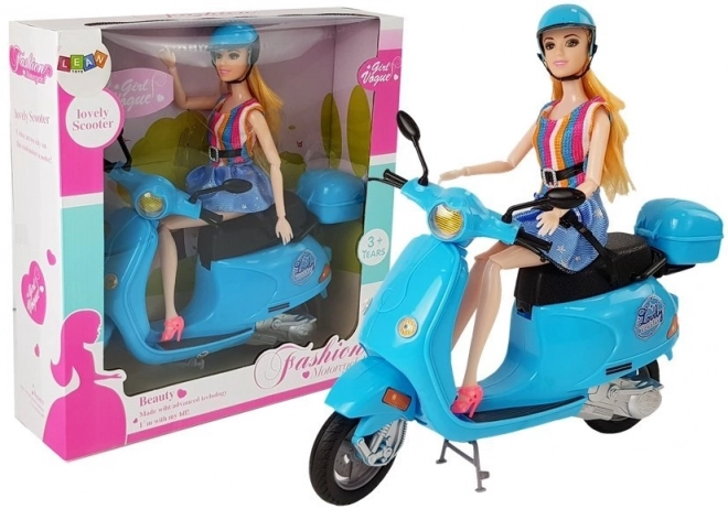 Bambola con scooter e accessori