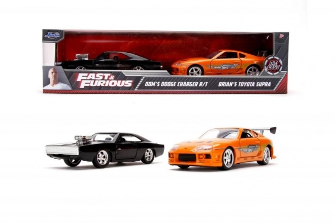 Confezione Doppia Fast & Furious Toyota Supra e Dodge Charger 1:32