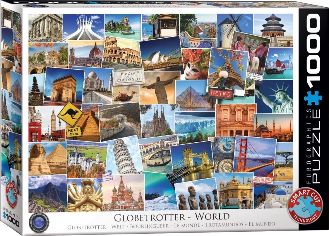 Puzzle Mappamondo 1000 pezzi Eurographics Globetrotter