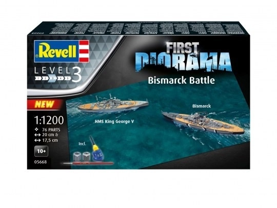 Set di modellismo prima diorama della Battaglia di Bismarck