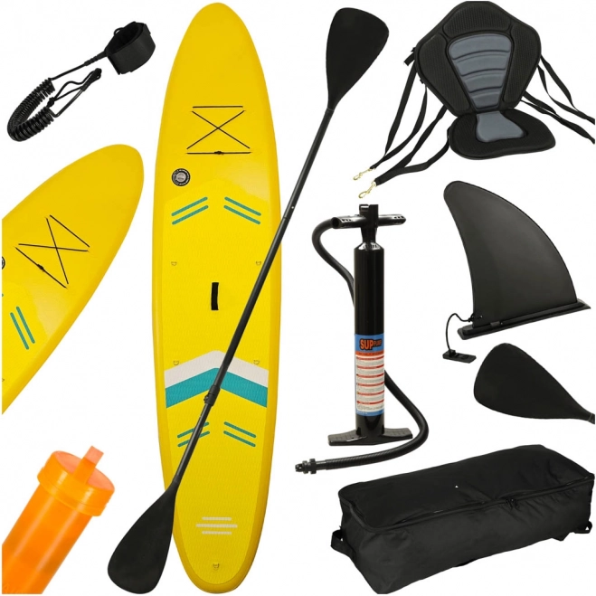 SUP paddleboard gonfiabile giallo 350 cm con sedile e accessori