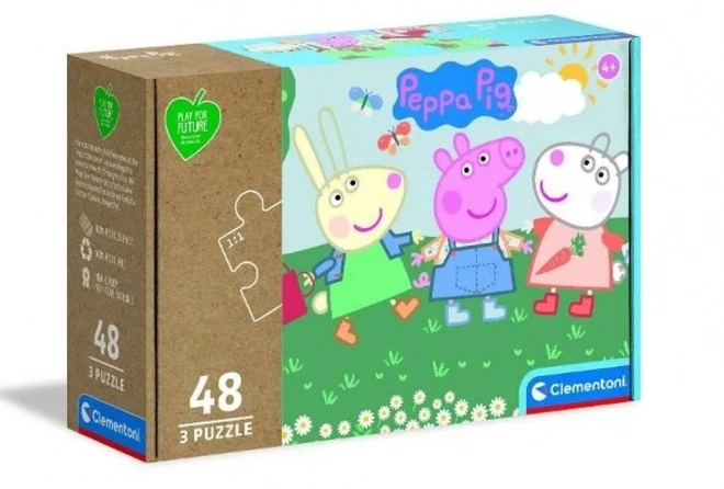 Puzzle CLEMENTONI Play for Future Peppa Pig 3x48 pezzi