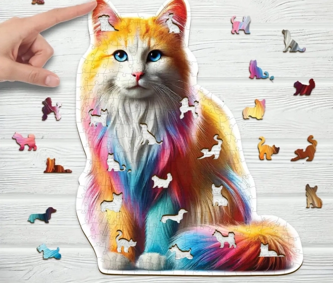 Puzzle in legno Gatto Arcobaleno 250 pezzi