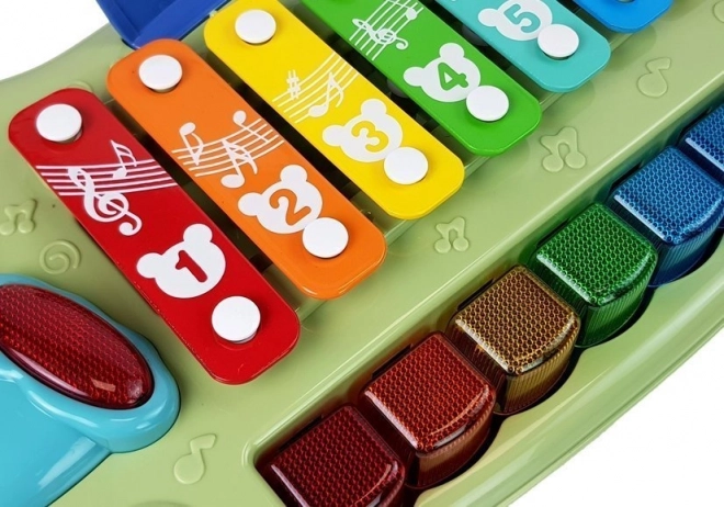 Pianola con xilofono per neonati con tasti luminosi