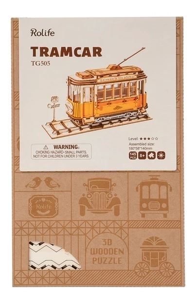 Puzzle 3D in legno Tram Storico