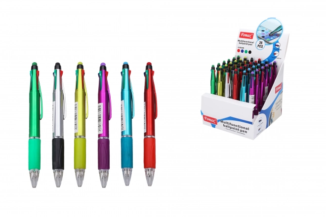 Penna multicolore con stylus