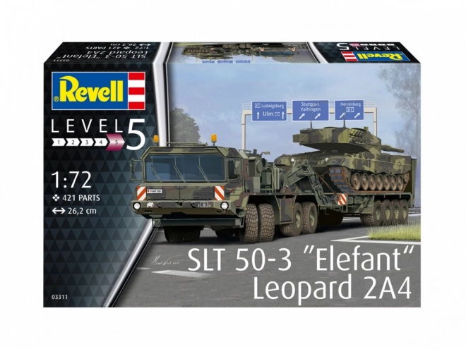 Modello in plastica Elefant SLT 50-3 + Leopard 2A4