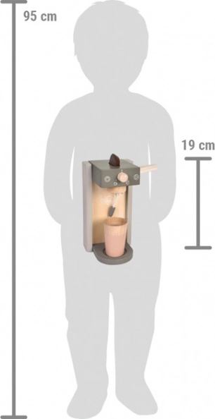 Macchina da caffè in legno Small Foot con accessori Tasty grigio