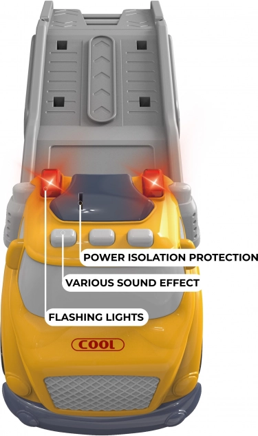 Kit di traino giallo WOOPIE City Truck con effetti luminosi e sonori