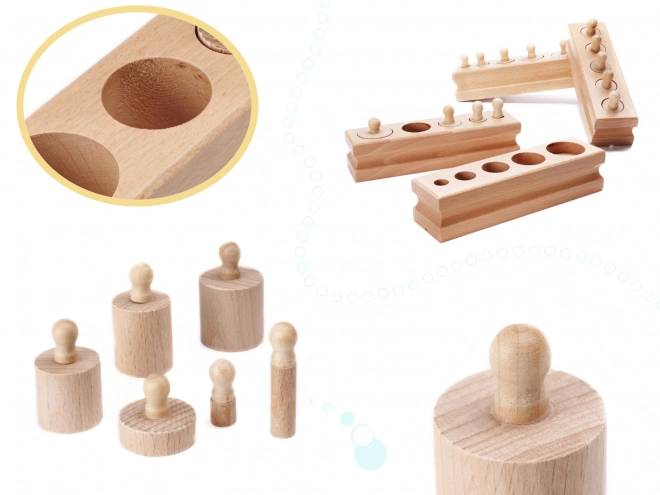 Cilindri di Legno Montessori