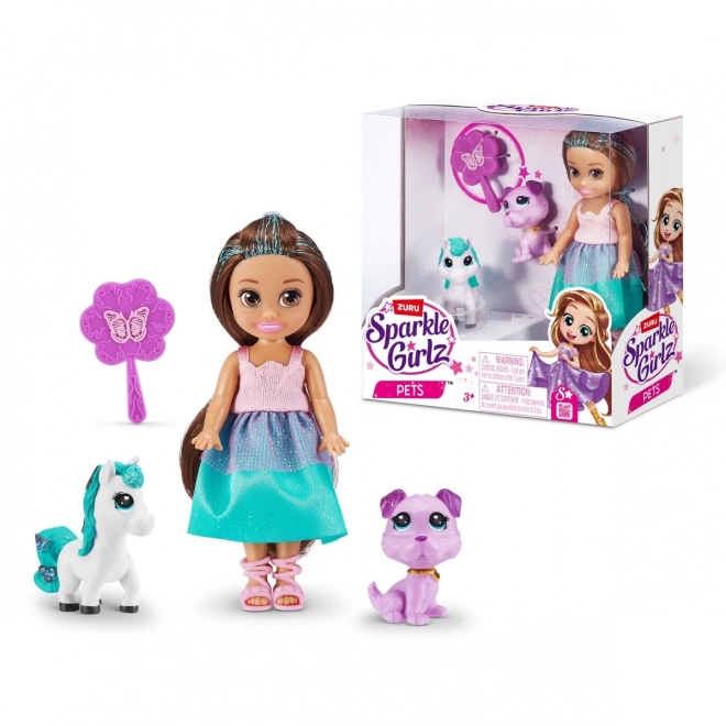 Bambola Principessa Sparkle Girlz con Animali