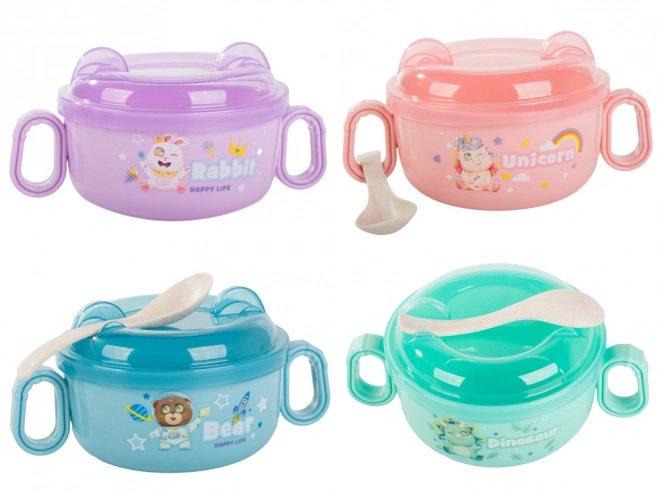 Set di stoviglie per alimenti per bambini con manico