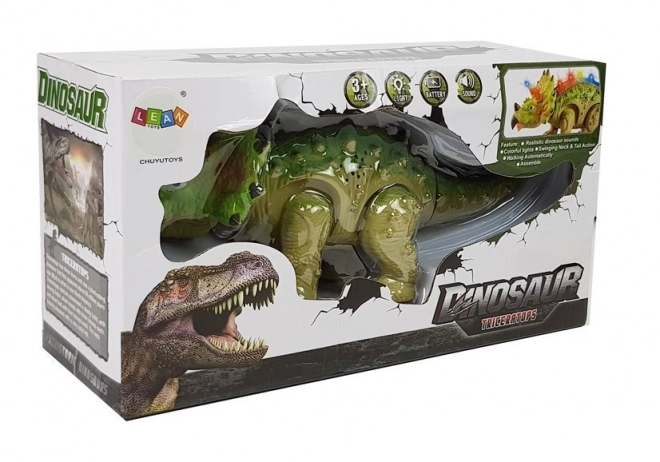 Dinosauro a Batteria Triceratopo Verde