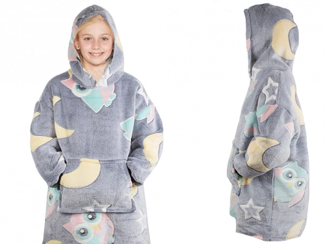 Felpa calda per bambini con coperta luminosa