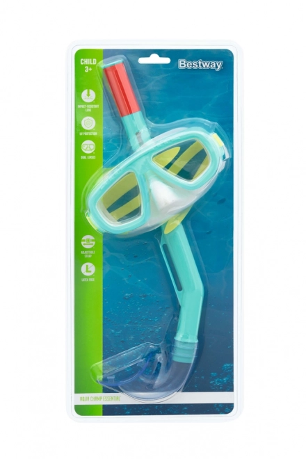 Maschera da immersione Bestway con tubo verde 24018