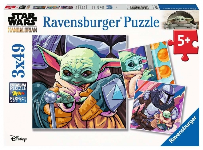 Puzzle Ravensburger Il Mandaloriano 3 x 49 Pezzi