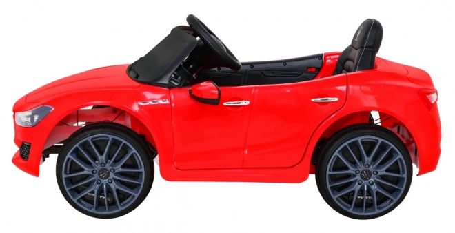 Maserati Ghibli batteria per bambini rosso + Telecomando + Avvio lento + EVA + MP3 USB + LED