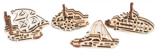 Puzzle 3D di Ugears con ciondoli meccanici