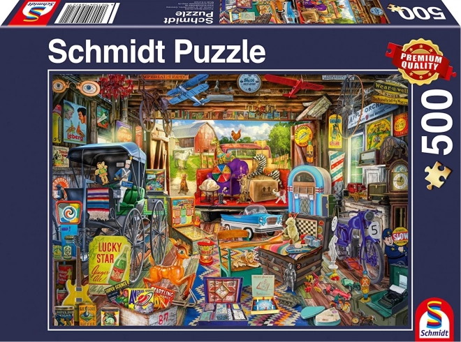 Puzzle Mercatino delle Pulci in Garage 500 Pezzi