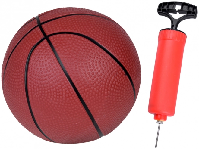 Set canestro da basket con tabellone elettronico e pallone