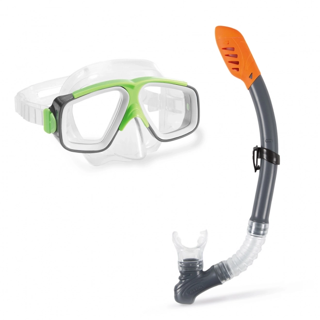 Set immersione con maschera e snorkel 8+ – Con elementi verdi