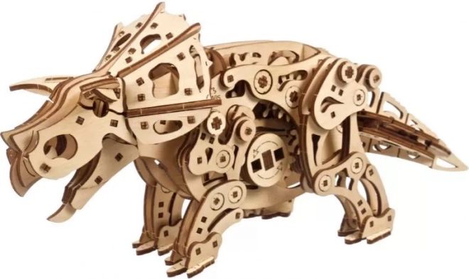 Modello meccanico in legno Triceratopo 3D di Ugears