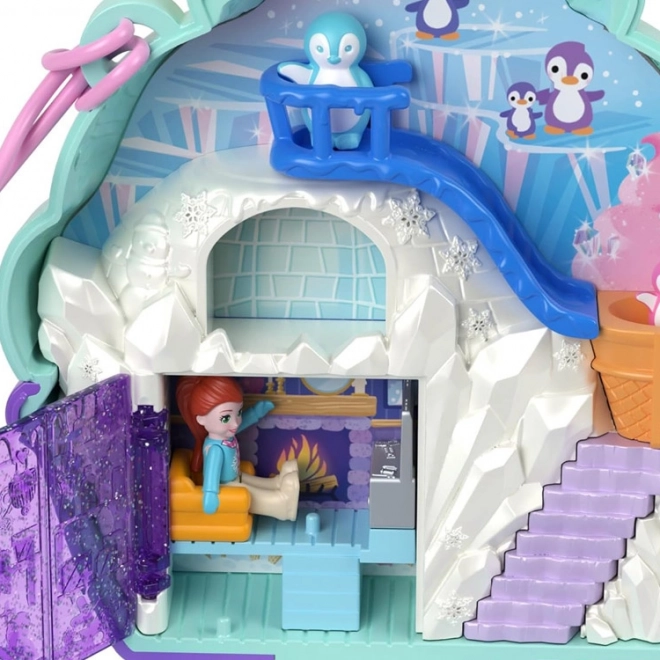Polly Pocket Casetta Compatta di Ghiaccio con Pinguini