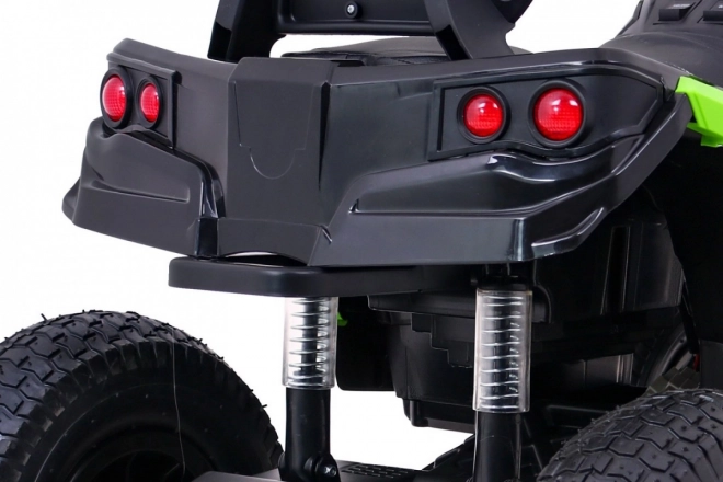 Quad per bambini ATV Air batteria quad Nero-Verde + pneumatici gonfiabili + radio MP3 + avvio lento