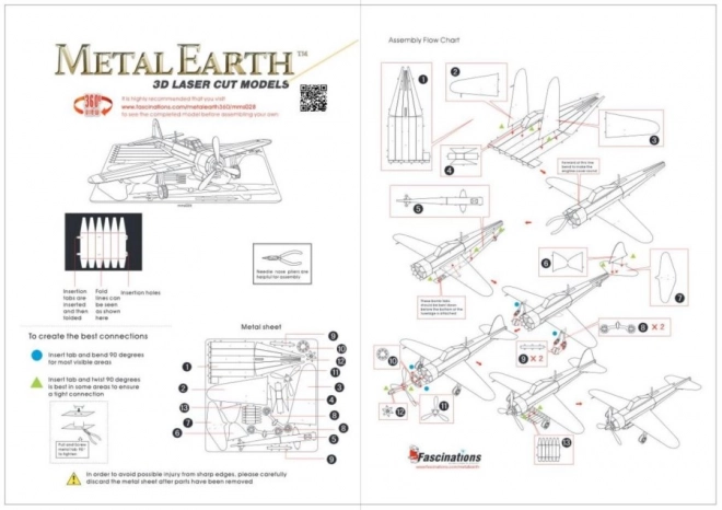 Puzzle 3D caccia Mitsubishi Zero METAL EARTH