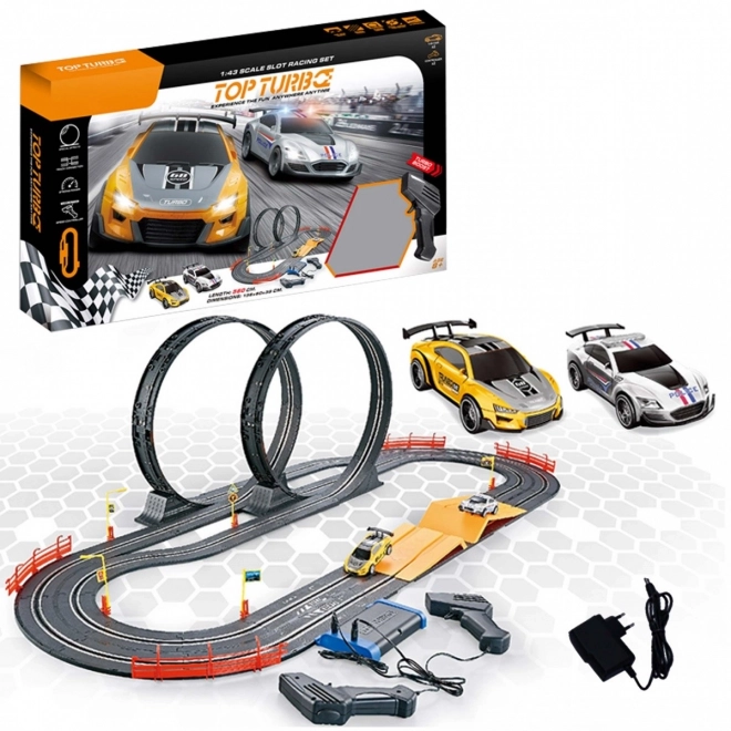 Pista da corsa con 2 loop, lunghezza di 560 cm