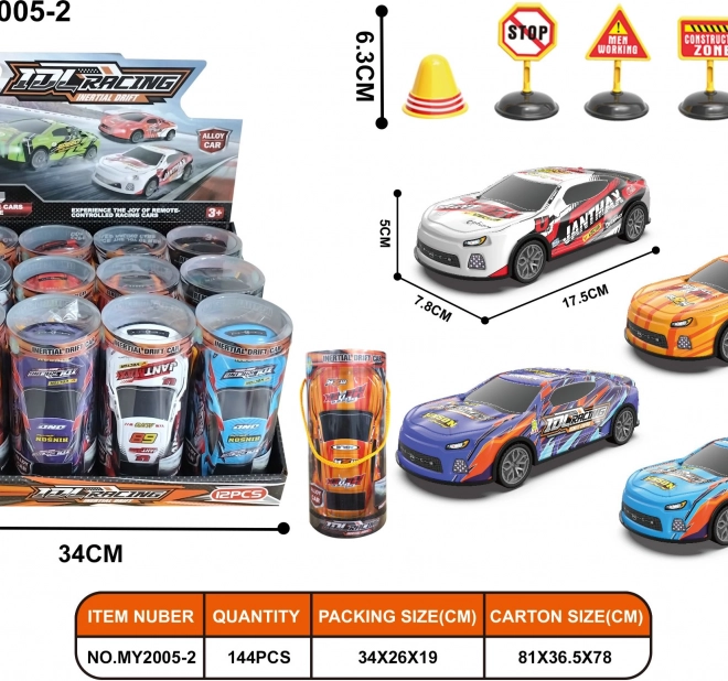 Auto da drift in metallo 17,5 cm