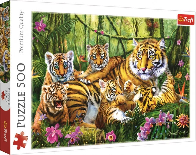 Puzzle Famiglia Di Tigri 500 Pezzi