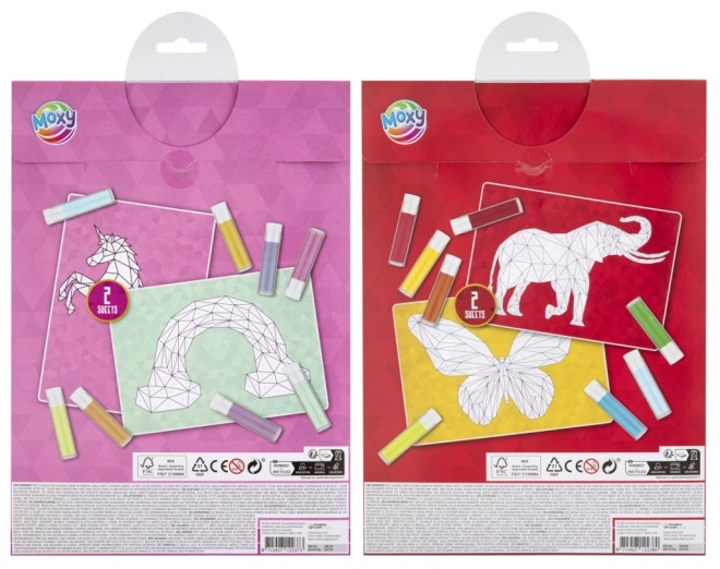 Set creativo di pittura con sabbia a numero