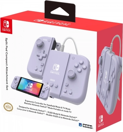 HORI Switch Split Pad Pro con adattatore lavanda