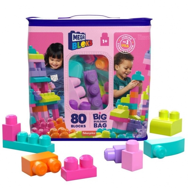 Mega Bloks grande sacco di blocchi - rosa