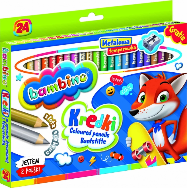 Krediti colorati BAMBINO 24 colori con temperino