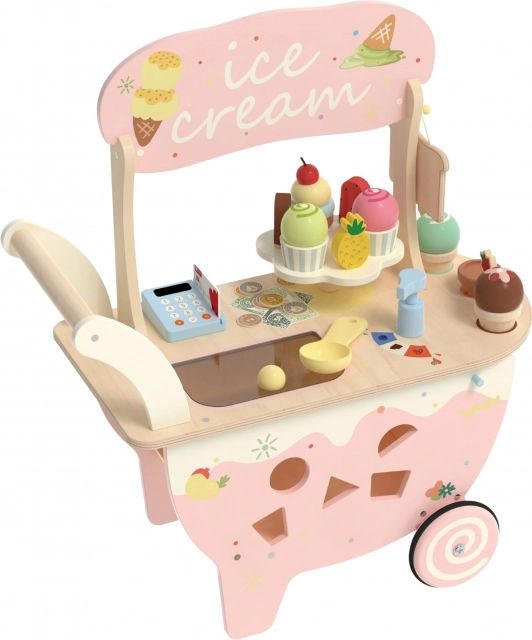 Classic World Gelateria in Legno 3in1 Carrello 40 pezzi