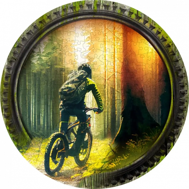 Puzzle in legno Ciclista nel bosco 250 pezzi