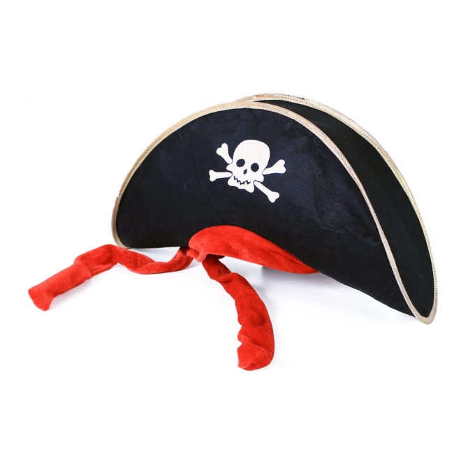 Cappello capitano pirata con nastro per adulti