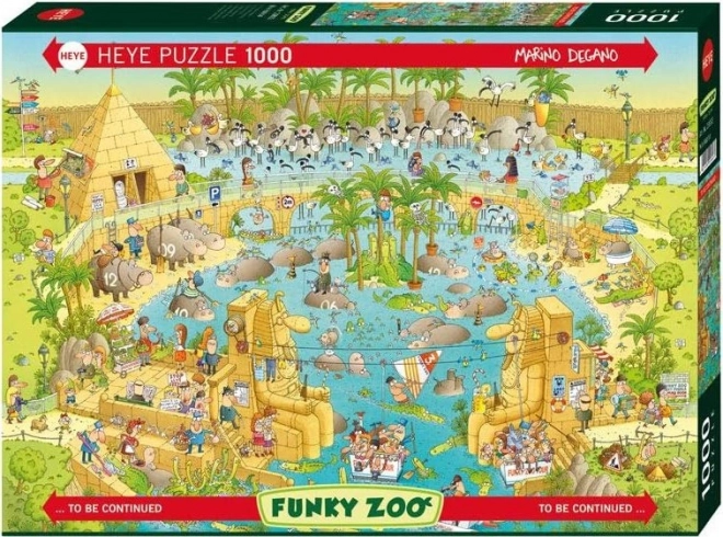 Puzzle HEYE Zoo Pazza: Esposizione del Nilo 1000 Pezzi