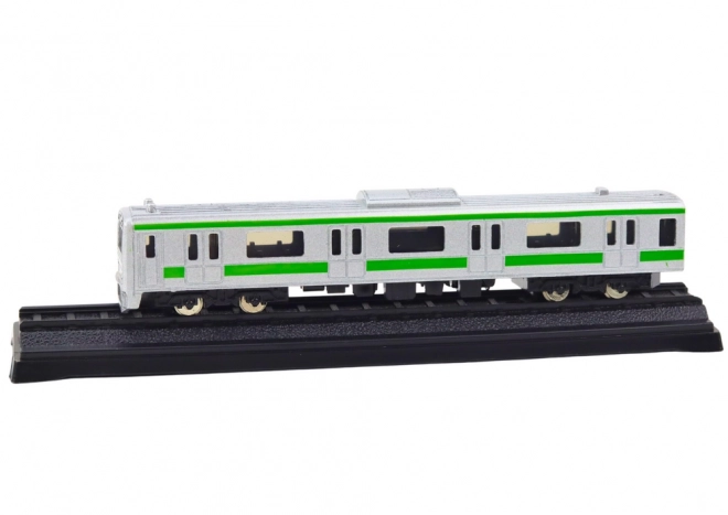 Modello Collezionistico di Vagone Ferroviario in Metallo Argento 1:48