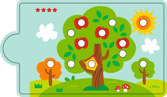 Gioco magnetico per il riconoscimento dei colori con dinosauro