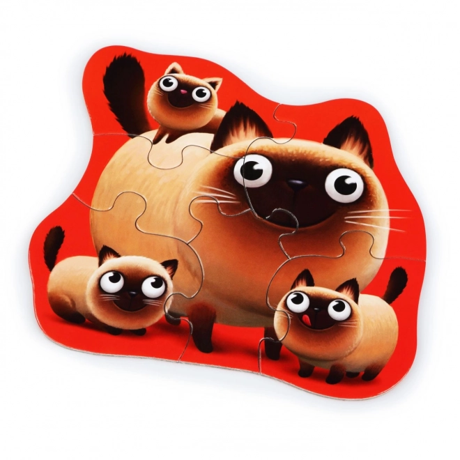 Animali con cuccioli Puzzle 5 in 1