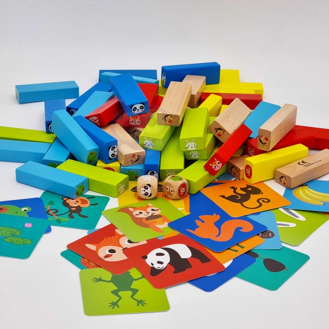 Gioco di legno Jenga Animali TOOKY TOY