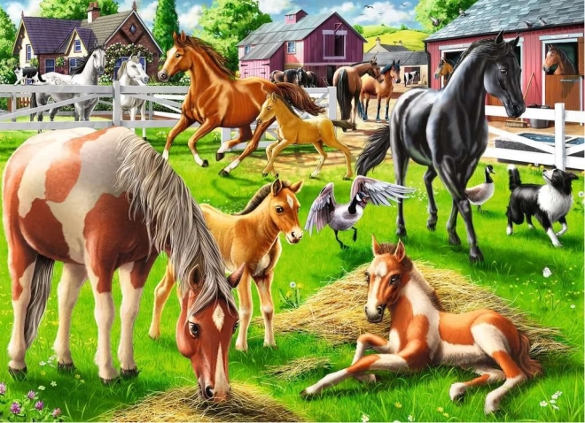 Puzzle Happy Horses Ravensburger 60 pezzi